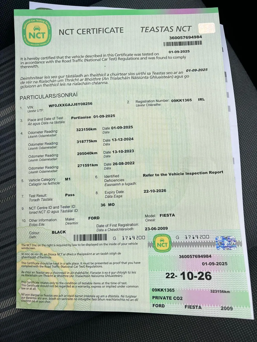 Ford Fiesta 2009 1.4 TDCI new nct 11/26 tax 10/25 - Image 3