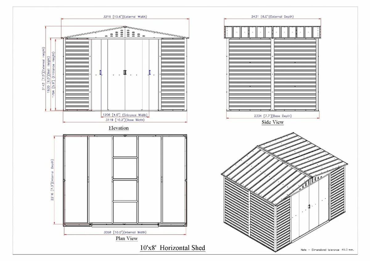 Alpine 10x8  Steel WG Apex Garden Sheds! - Image 4