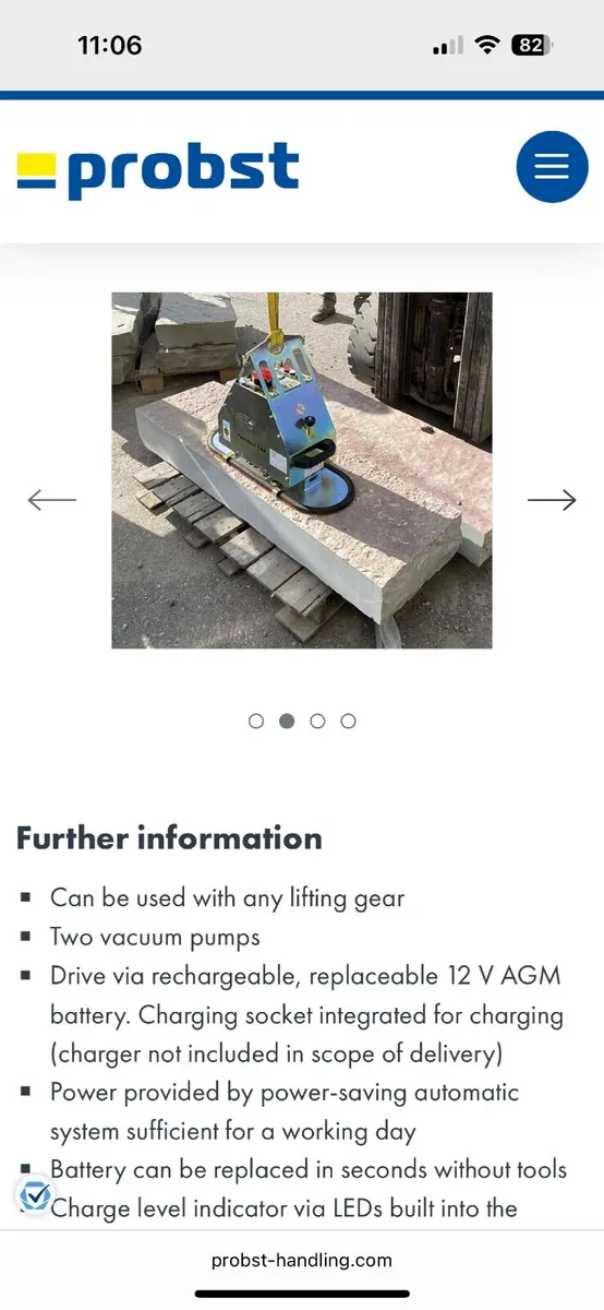 Probst SM 600 Stone Magnet & Suction Plate - Image 2
