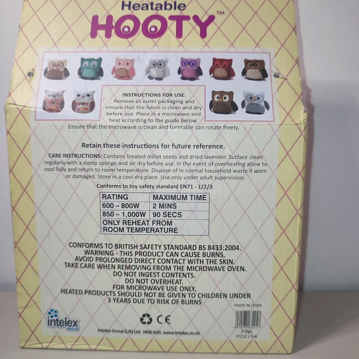 Hooty Heatable Fluffy Owl Microwavable Soft Toy - Image 2