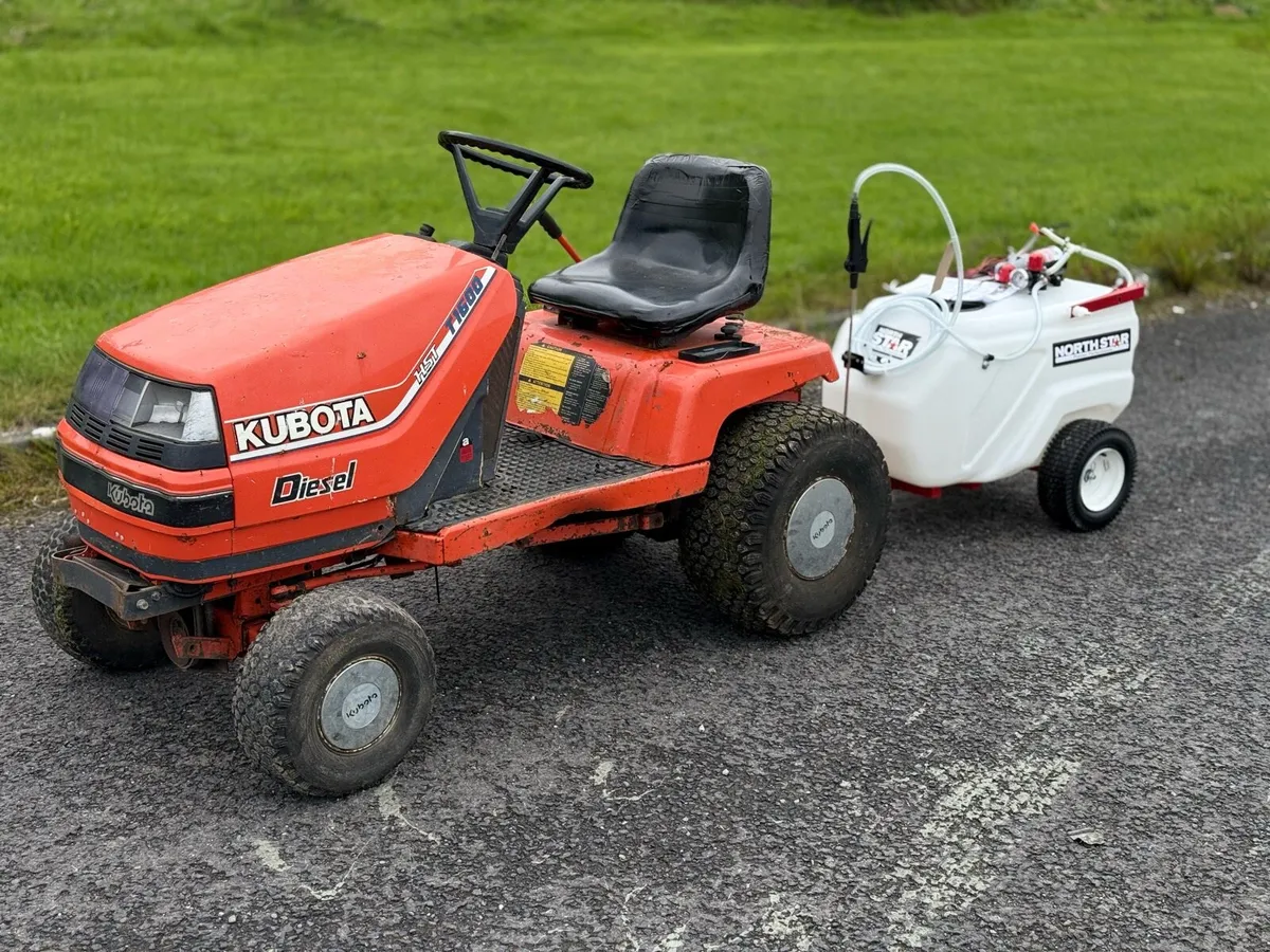 Kubota Diesel Lawnmower Tractor and Sprayer - Image 1