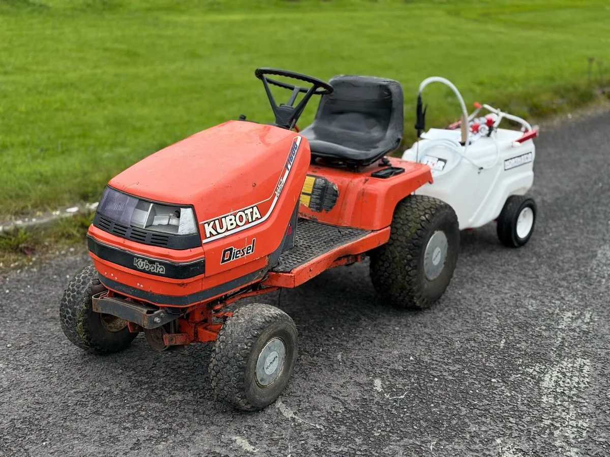 Kubota Diesel Lawnmower Tractor and Sprayer - Image 2