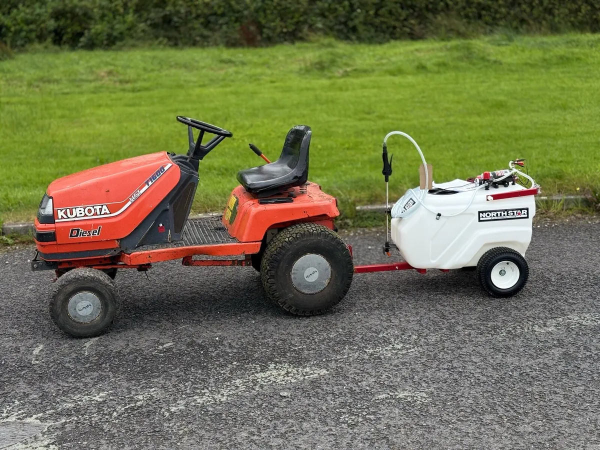 Kubota Diesel Lawnmower Tractor and Sprayer - Image 3