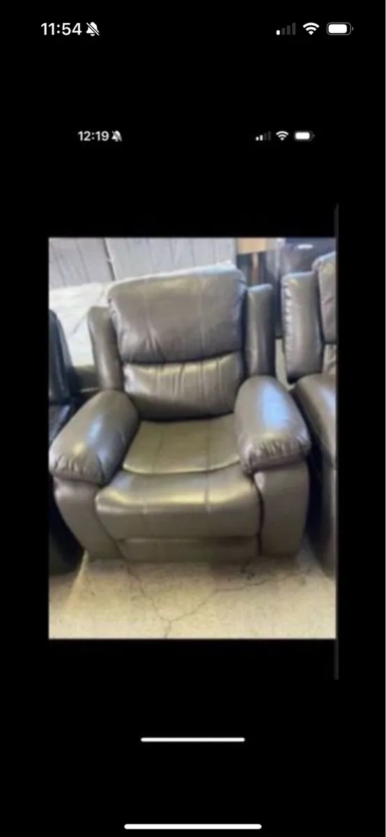 New leather couches grey and black - Image 3