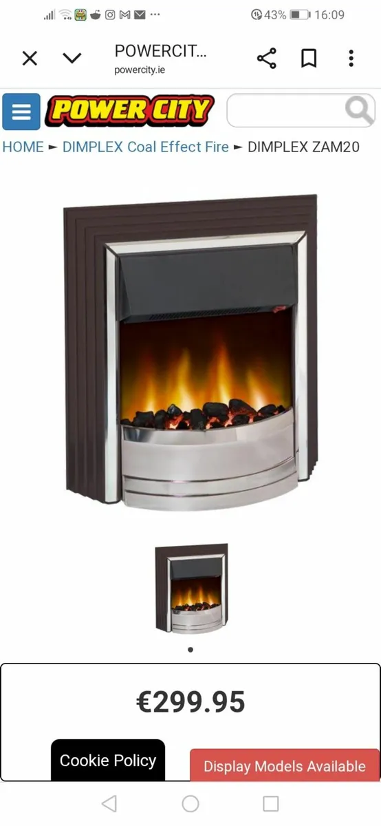 Dimplex opti flame fire insert - Image 1