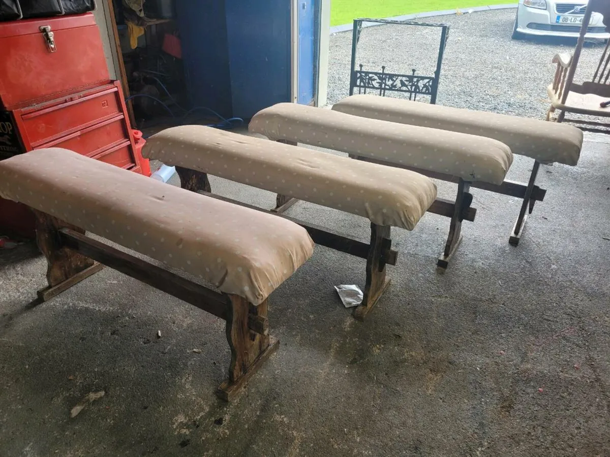 Antique church benches - Image 1