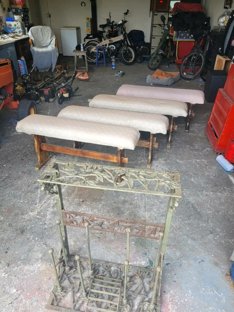 Antique church benches - Image 2