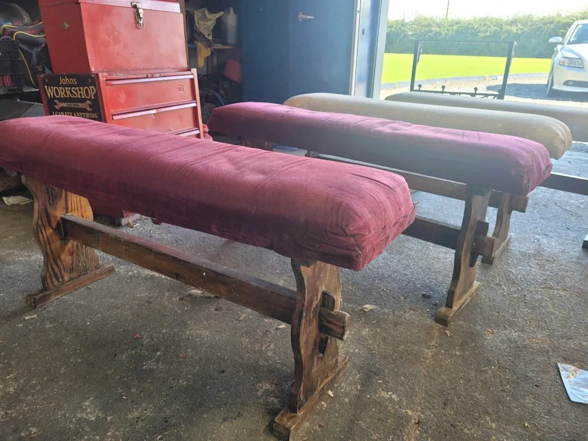Antique church benches - Image 3