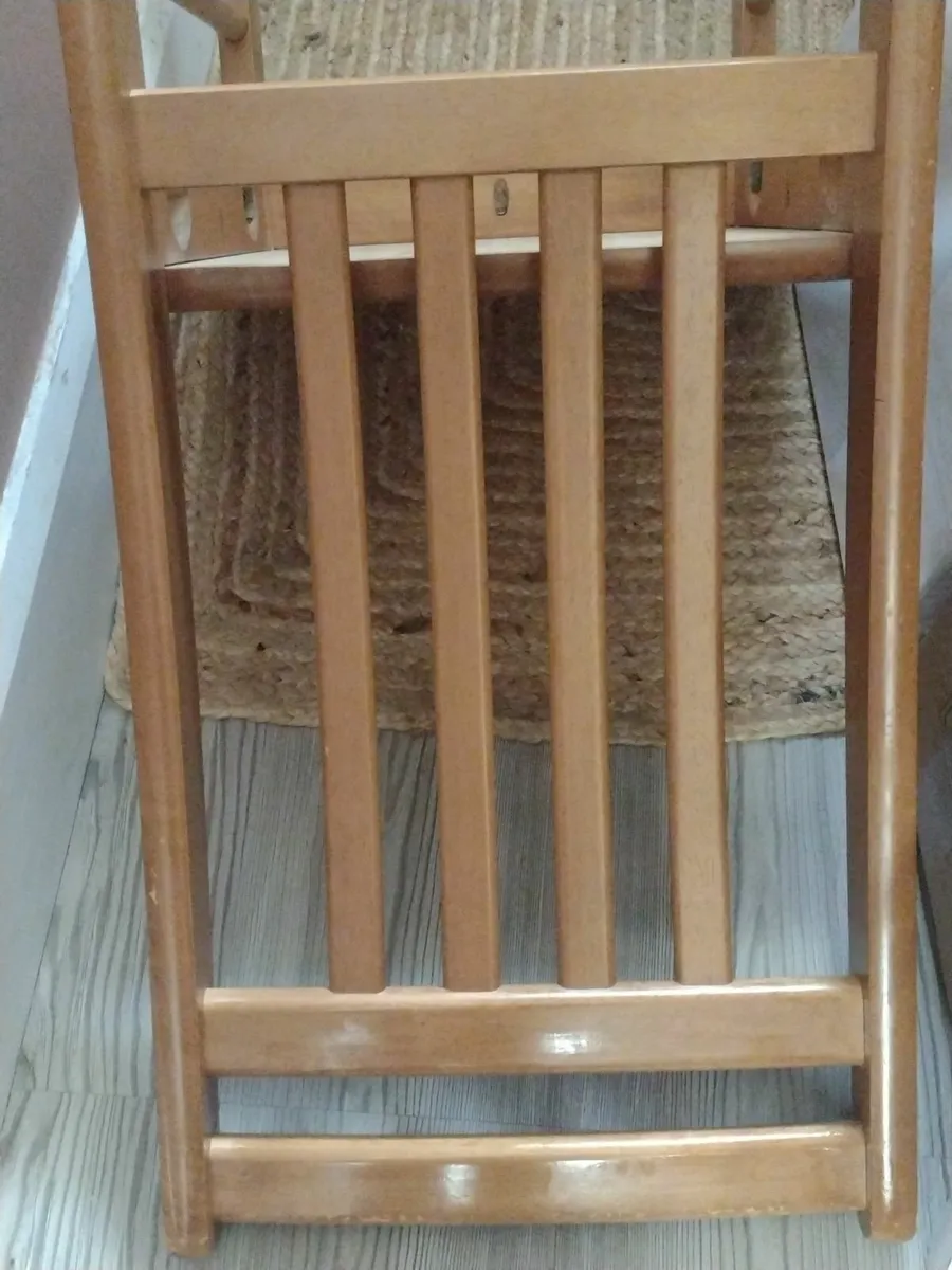Very heavy solid Oak bedroom/hall chair - Image 2