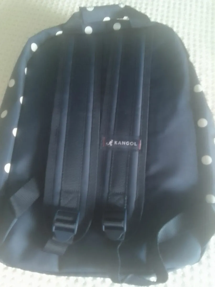 KANGOL NAVY and WHITE TRAVEL BACKPACK as NEW - Image 4
