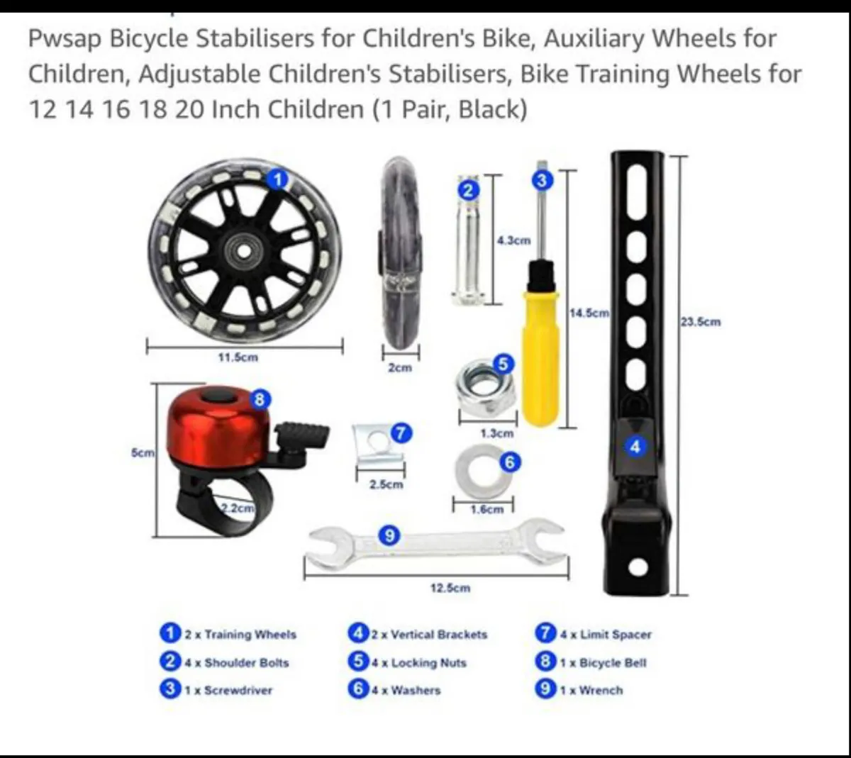 Bicycle Stabilisers for Children's Bike, - Image 1