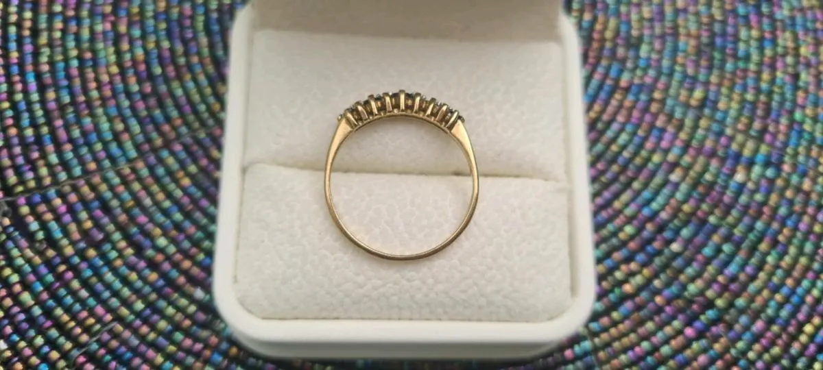 Sapphire And Diamond Half Eternity Ring - Image 3
