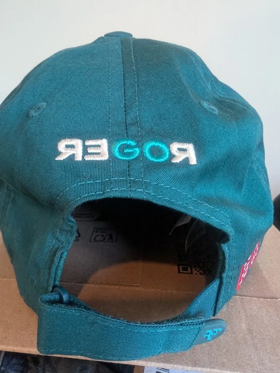 Roger Federer Uniqlo Tennis Cap Hat Green / Teal one size - Image 4
