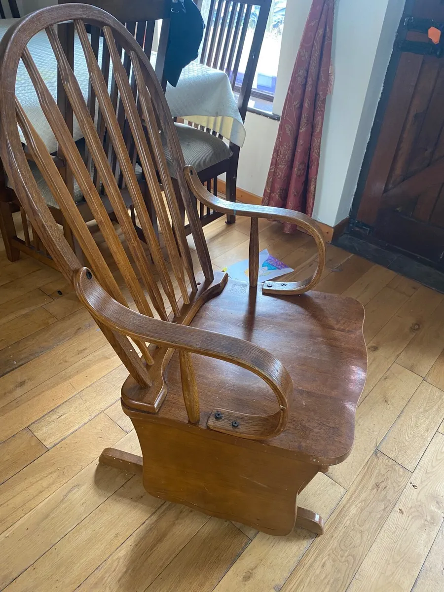 soild wood rocking chairs,lamp, dog collar - Image 2