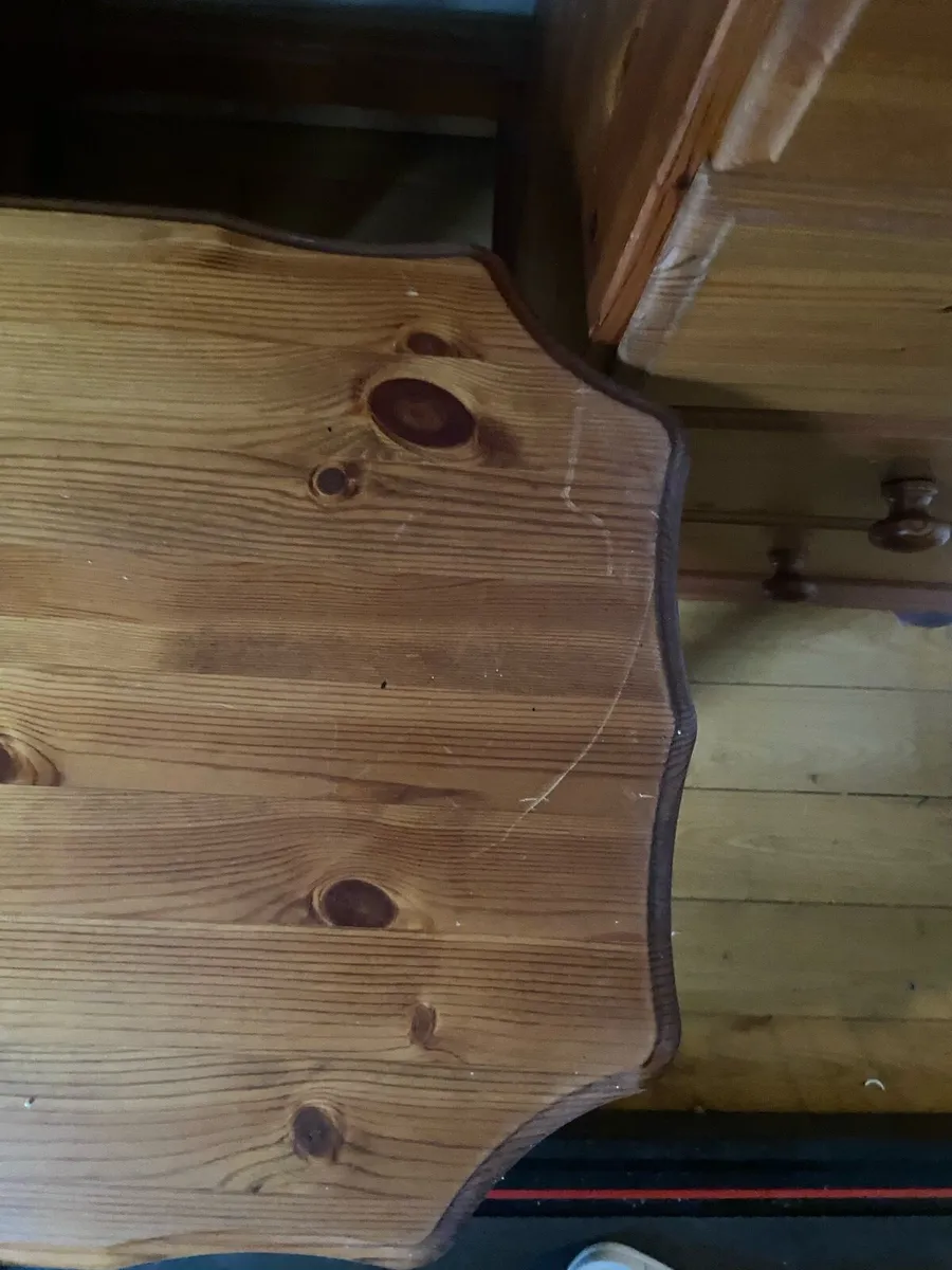 Dressing table with mirror and stool - Image 3