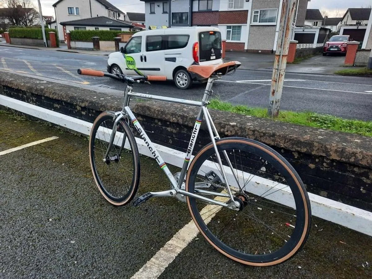 Bianchi Pista Chrome Bike - Image 1