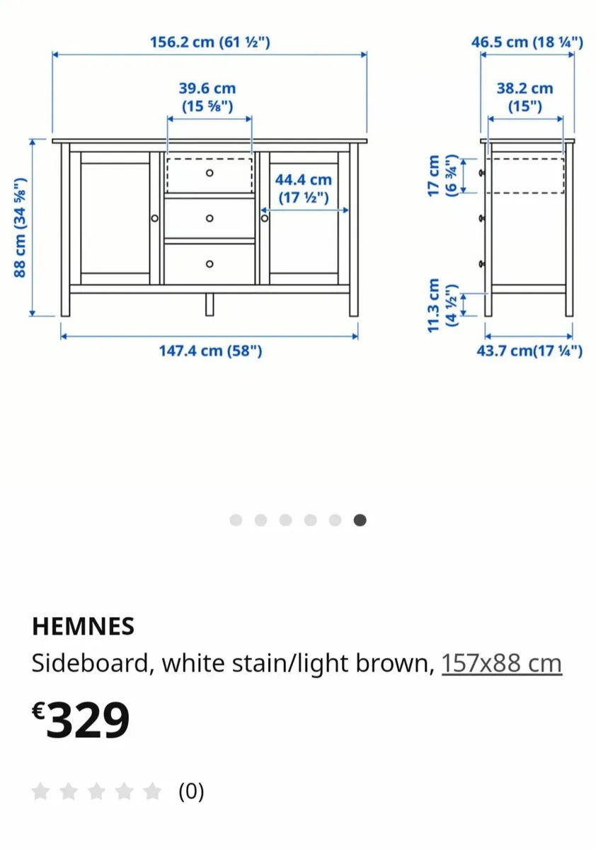 Sideboard IKEA Hemnes solid wood - Image 2