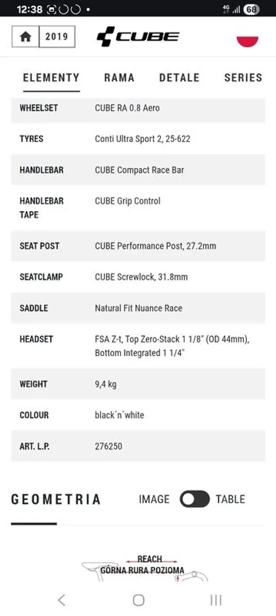 2019 Cube Attain 56cm Roadbike + Elite Zumo Turbo Trainer - Image 4