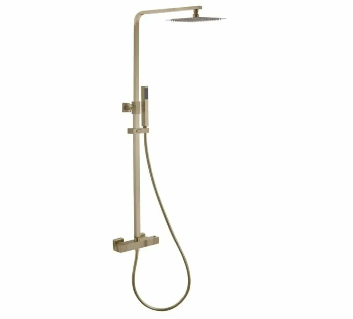 Bathshack - Premium Brushed Brass Rain Shower Kit - Image 1
