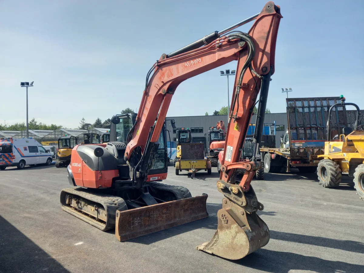 2019 Kubota KX080-4a Excavator For Auction - Image 2