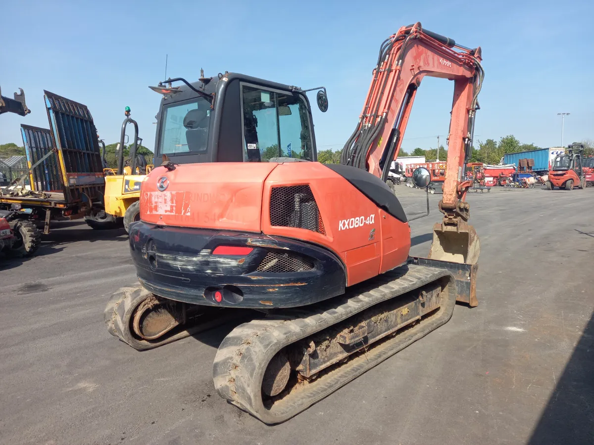 2019 Kubota KX080-4a Excavator For Auction - Image 3