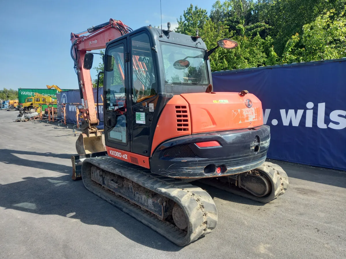2019 Kubota KX080-4a Excavator For Auction - Image 4