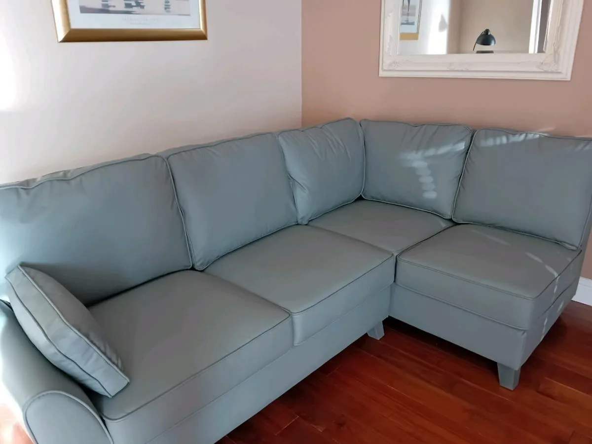 Cannes Corner Suite Couch with Ottoman Footstool - Image 3