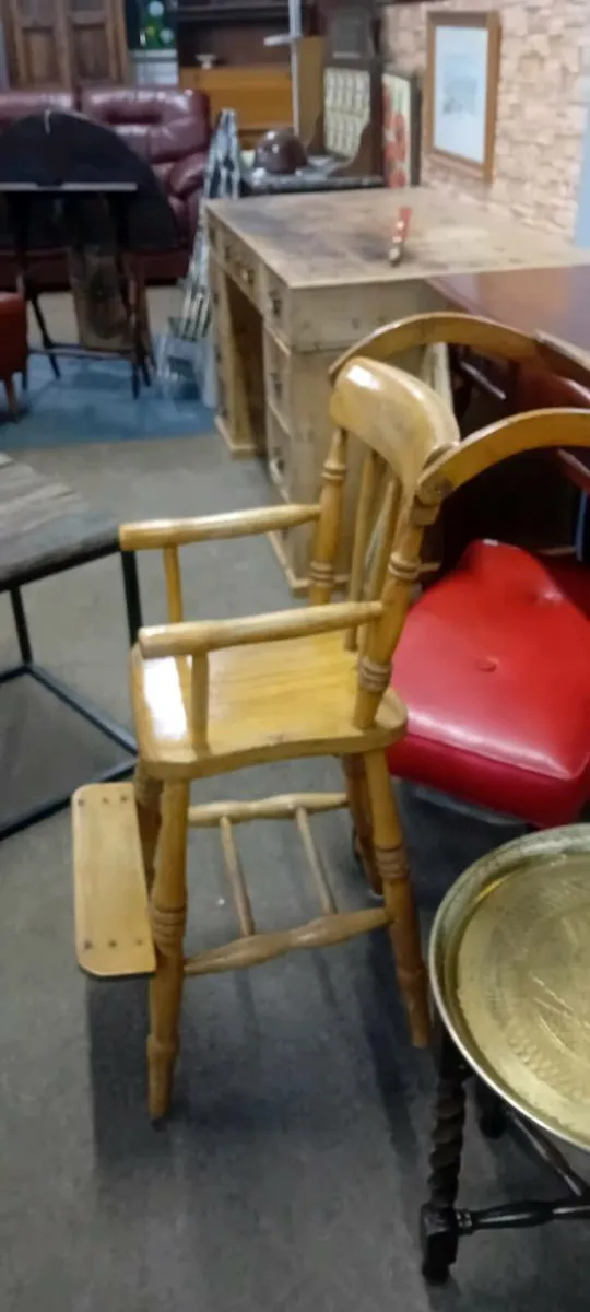 Vintage Pine Baby High Chair - Image 2