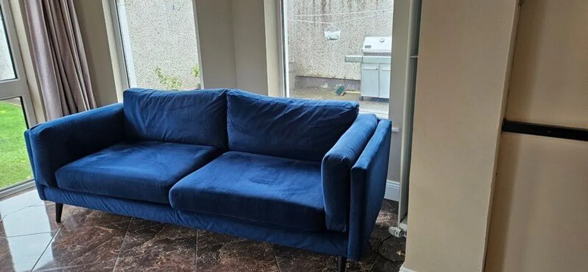 Whitemeadow Velvet Sofa - open to reasonable offers - Image 1