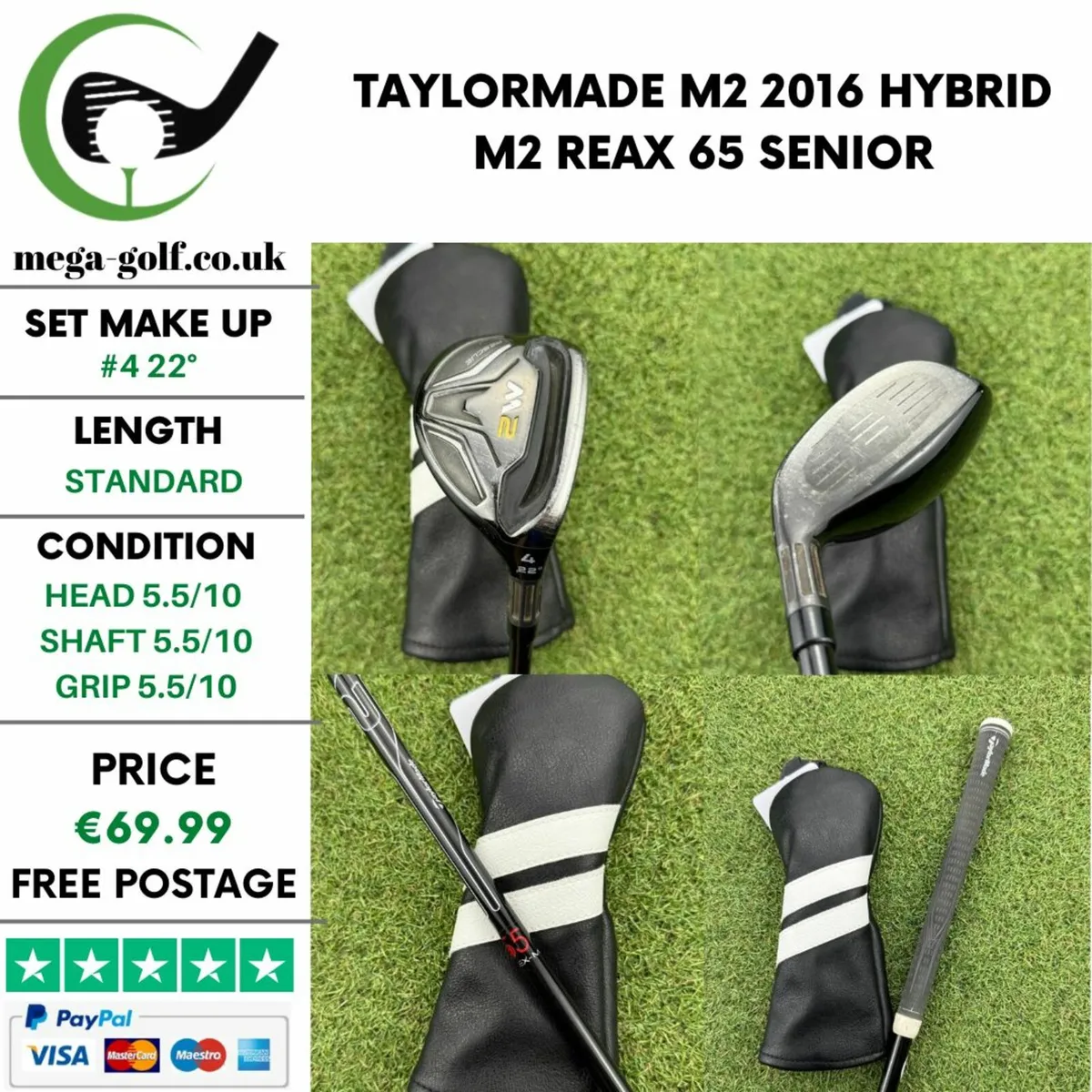 TAYLORMADE M2 2016 HYBRID / #4 22° / SENIOR - Image 1