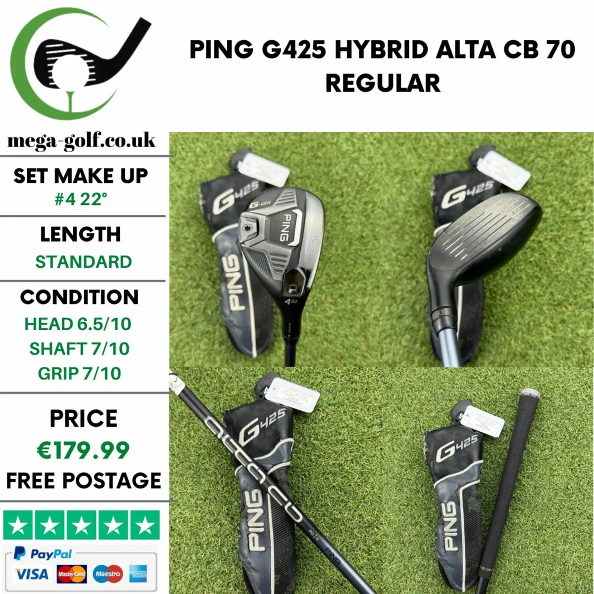 PING G425 HYBRID / #4 22° / ALTA CB 70 REGULAR - Image 1