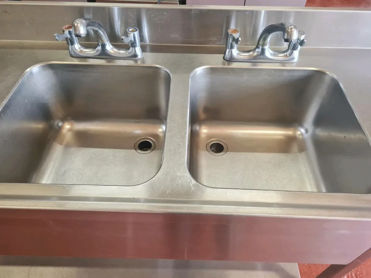 Stainless Steel Double Sink with Void - Image 3