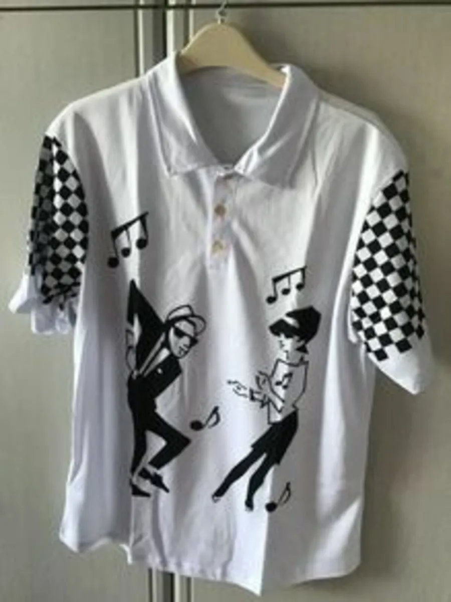 Ska themed Polo Shirt - 2 Tone, short sleeves