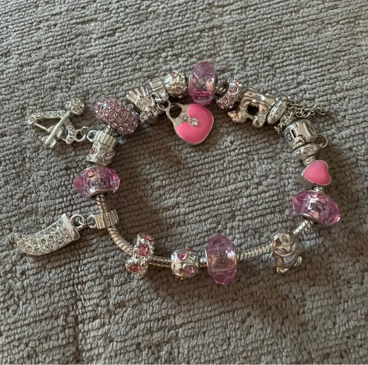 Pandora Pink Charm Bracelet - Image 2