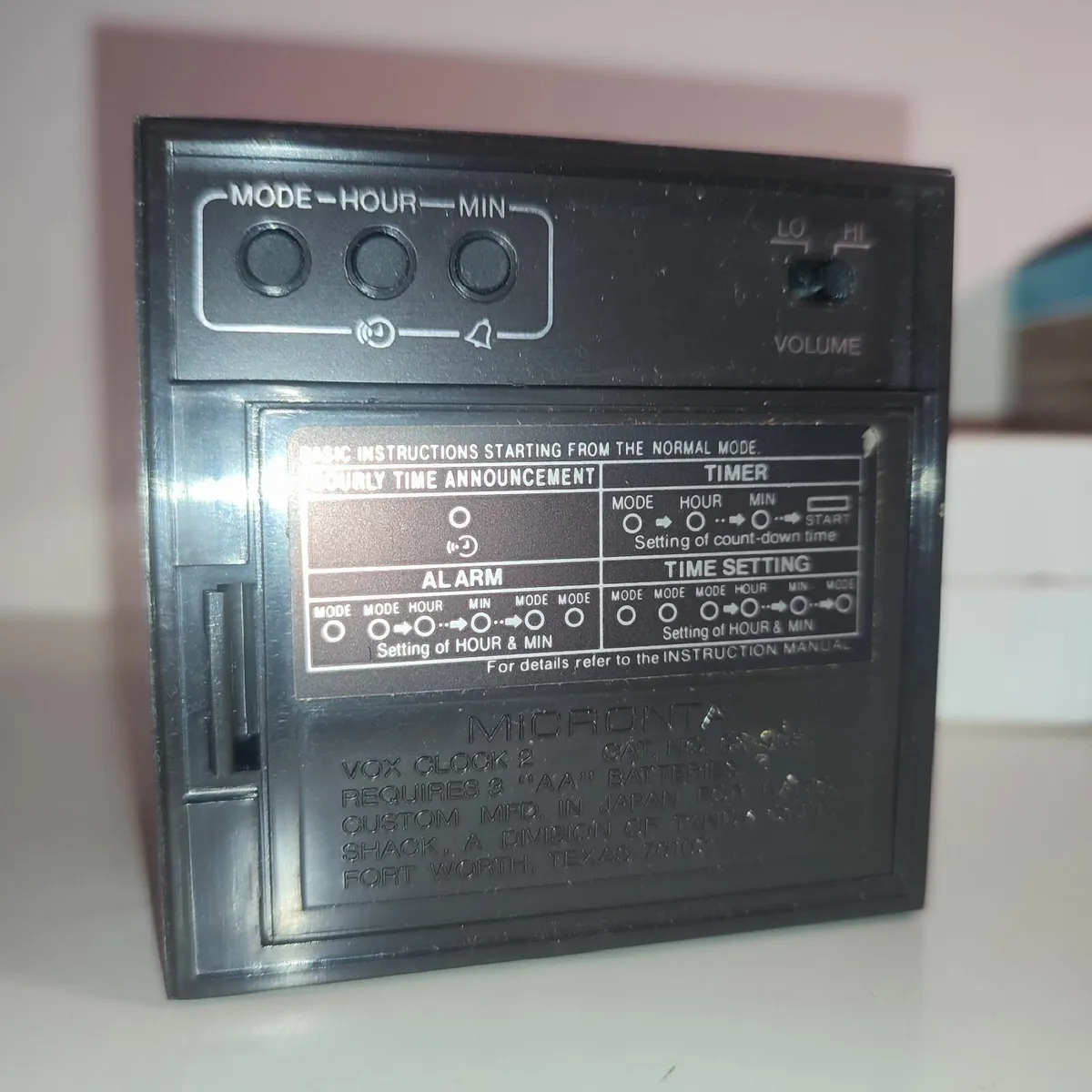 Vintage Vox Clock 2 Micronta-Tandy 63-903 Talking - Image 3
