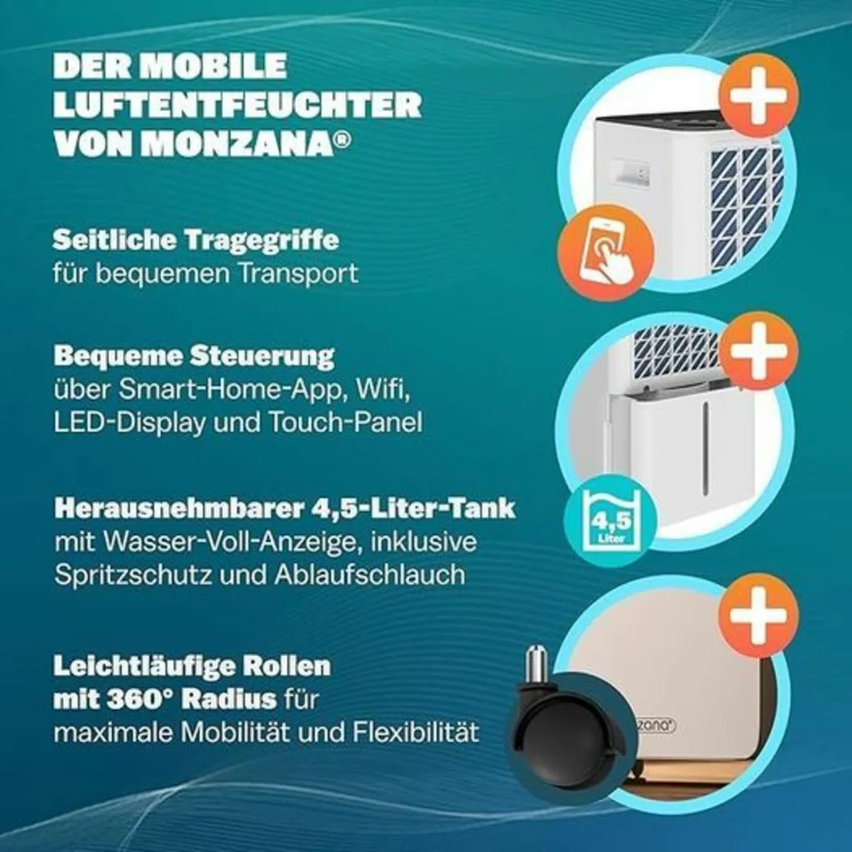 Electric Dehumidifier 20-30 m 20L/Day LED Display - Image 3