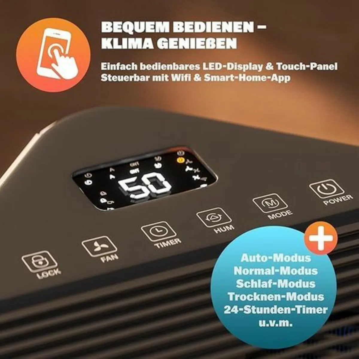 Electric Dehumidifier 20-30 m 20L/Day LED Display - Image 4