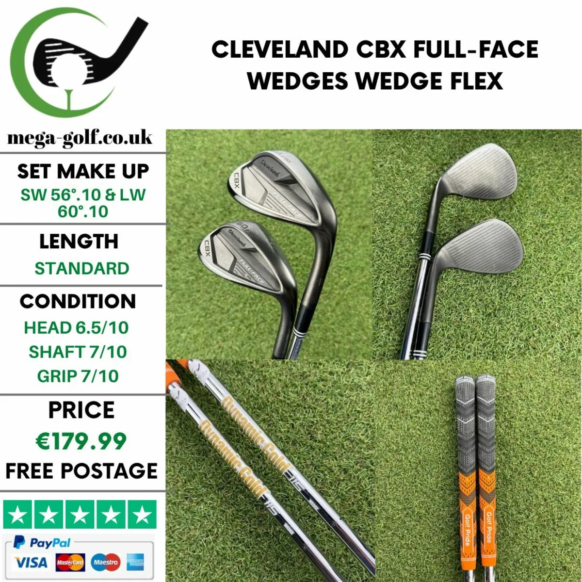 CLEVELAND CBX FULL-FACE WEDGES SW 56° & LW 60° - Image 1