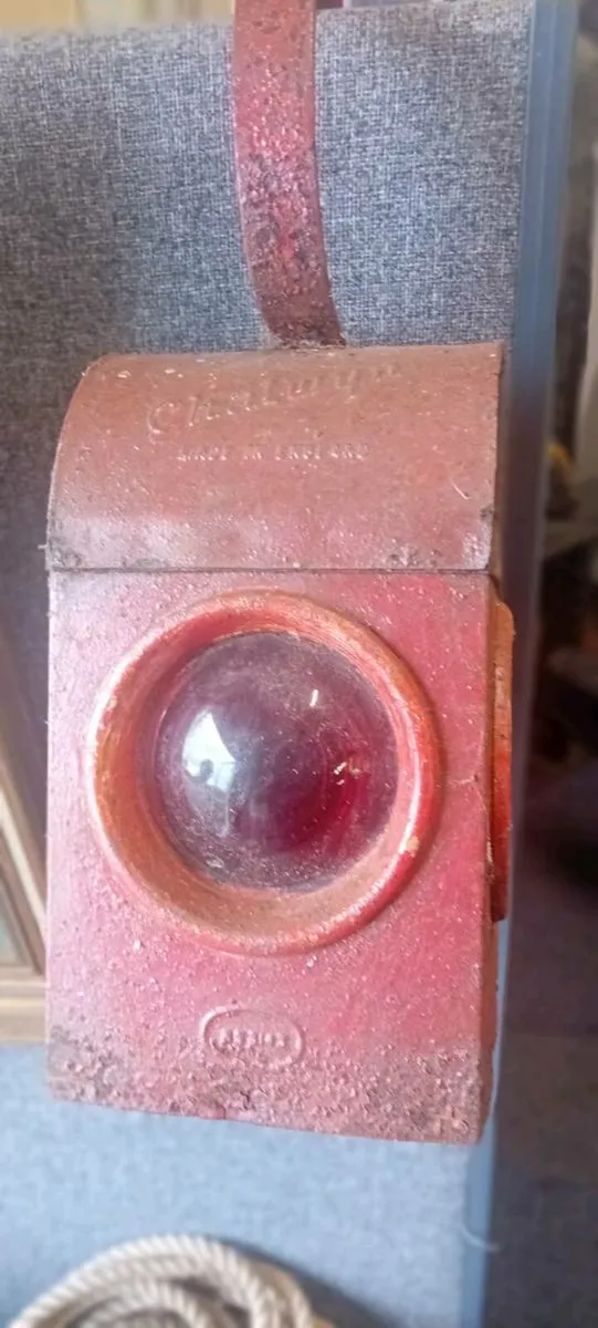 Vintage Road Works Lamp - Image 1