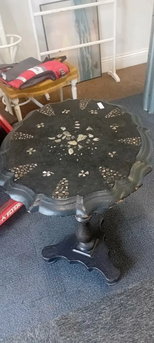 Victorian Papier Mache Side Table - Image 1