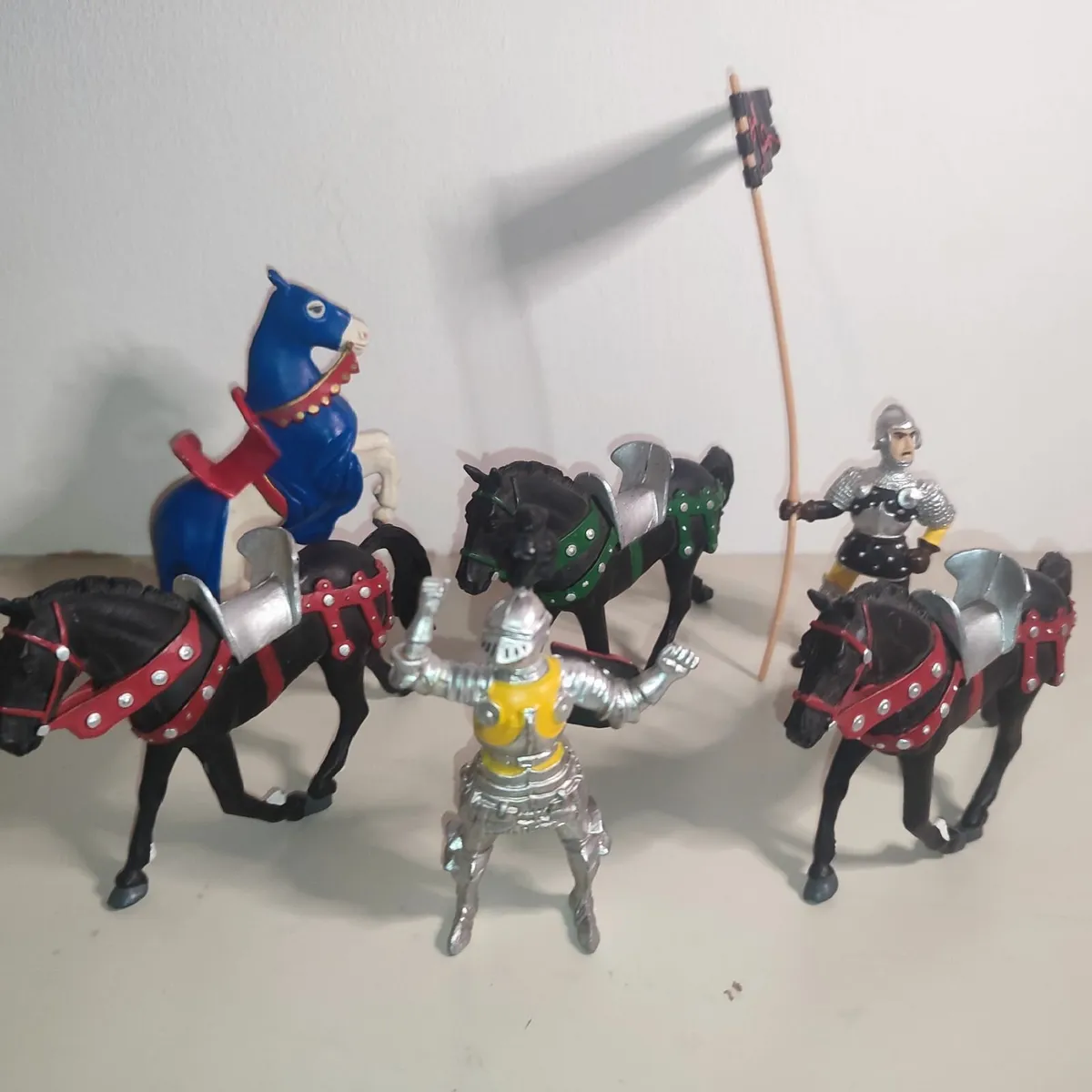 Collection Of Plastoy Vintage Horses And Knights - Image 1