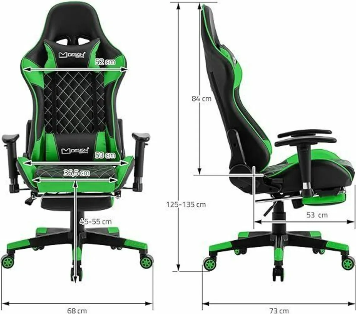 Gaming Chair with Footrest Office Chair - Image 4