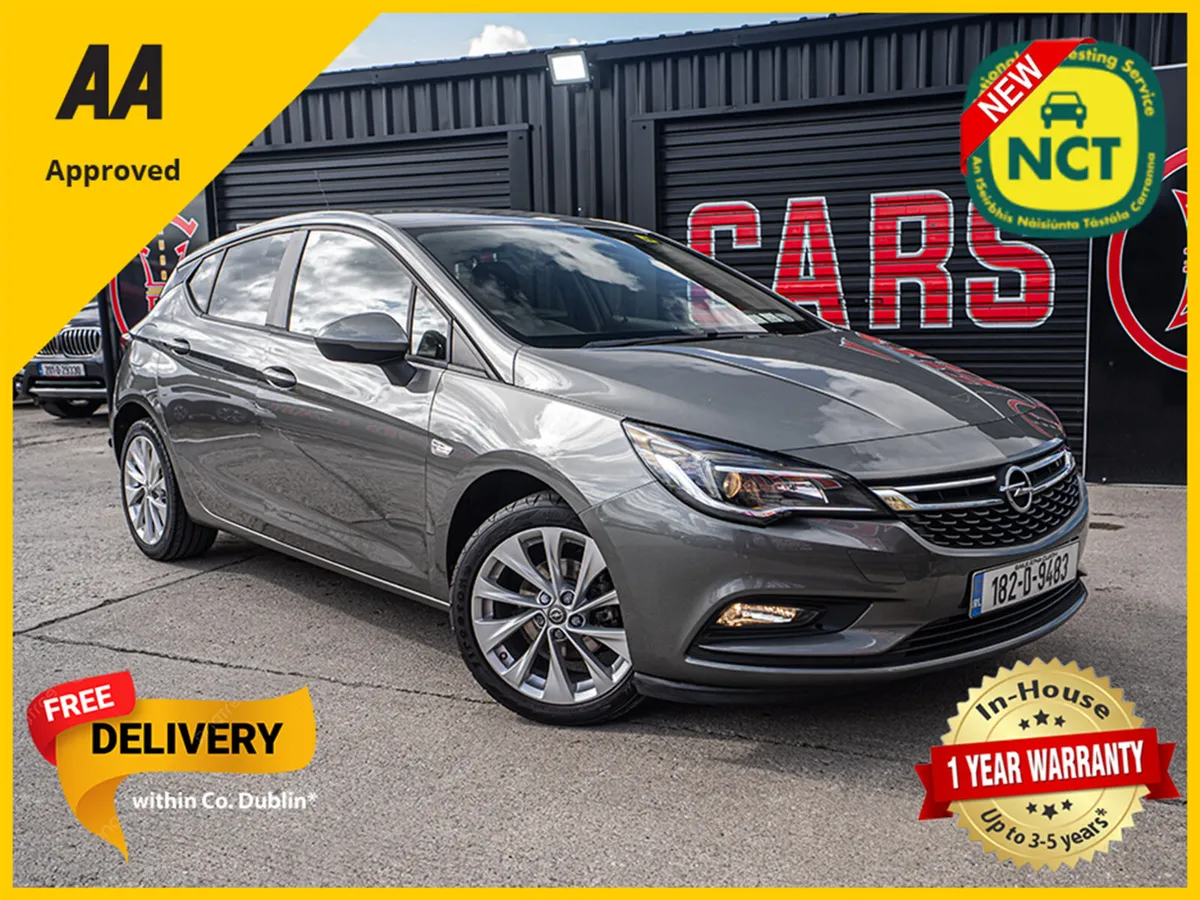 182 Opel Astra 1.0/Irish/Carplay/New NCT/1yr warra - Image 1