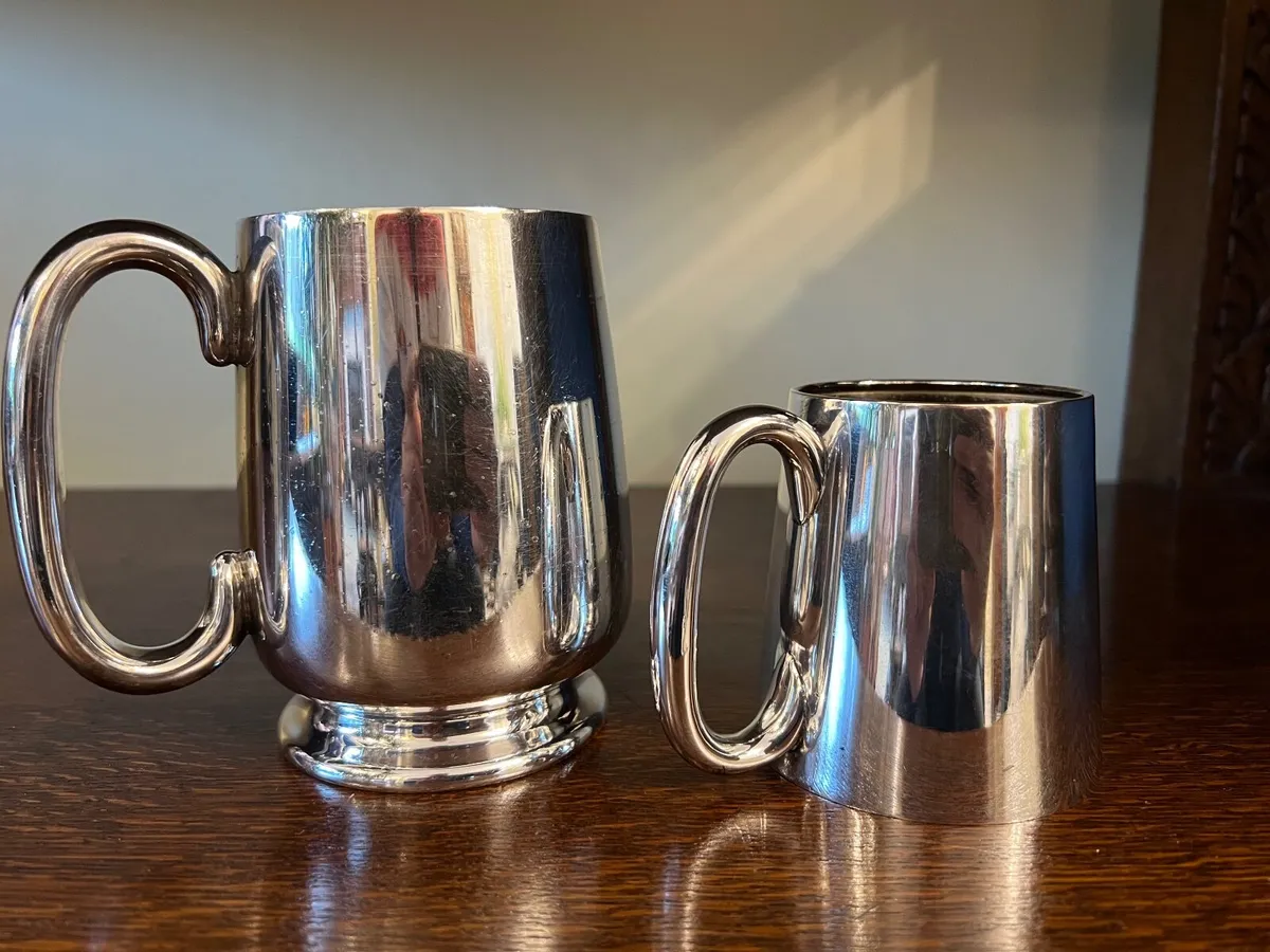 Silver-Plated Tankards - Image 1