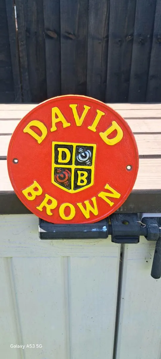 David brown cast iron sign
