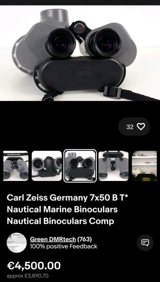 Zeiss 7 x 50 Nautical binocular boating sailing - Image 2