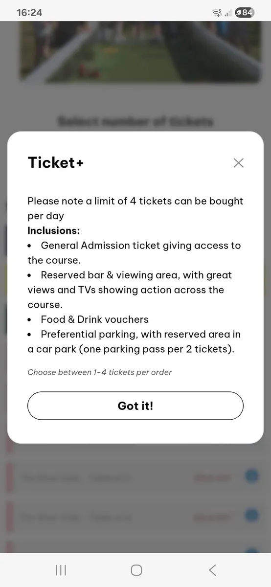 Irish open Ticket plus