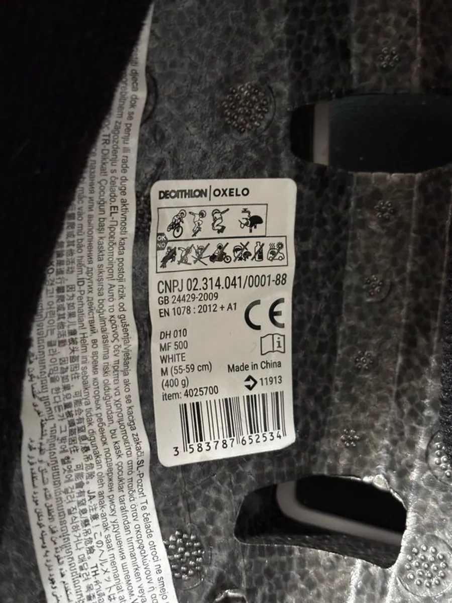 New Decathlon kid's helmet (M, 55-59cm) - Image 3