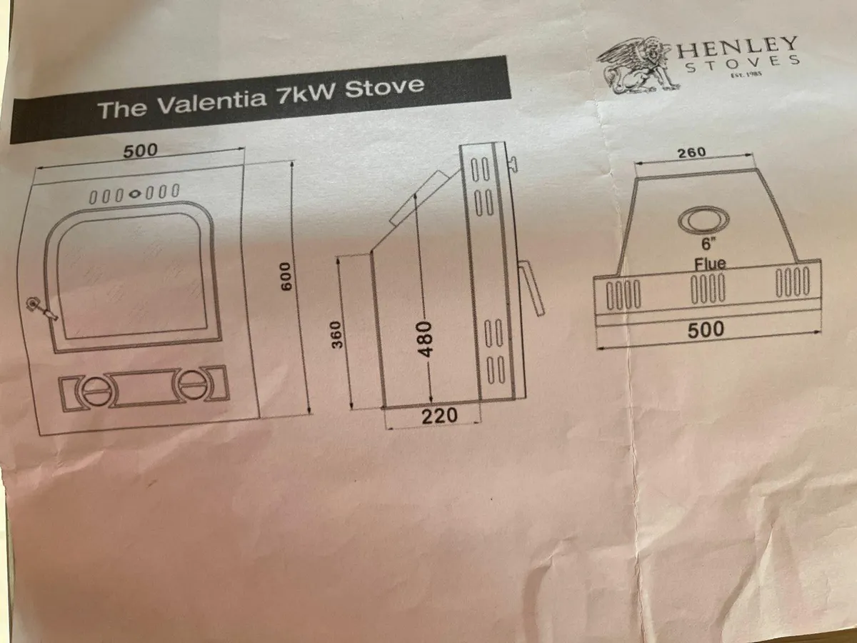 Henley Insert 7kW Enamel Non Boiler Stove - Image 2