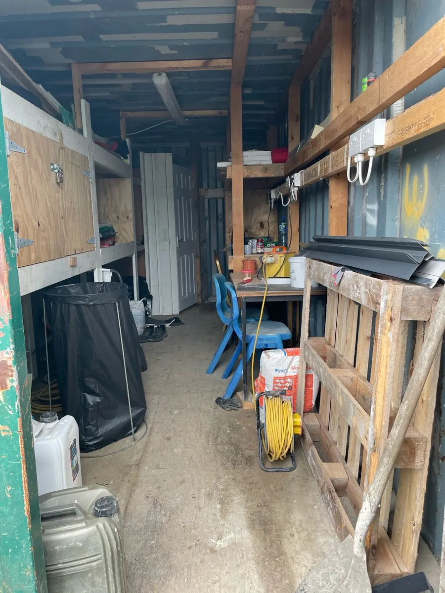 Site container with Toilet, Power and Shelving - Image 1